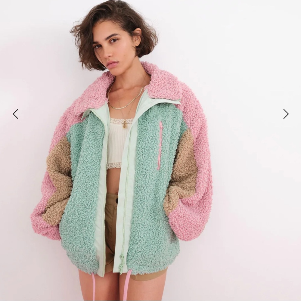 For love and lemons cozy zip-up jacket